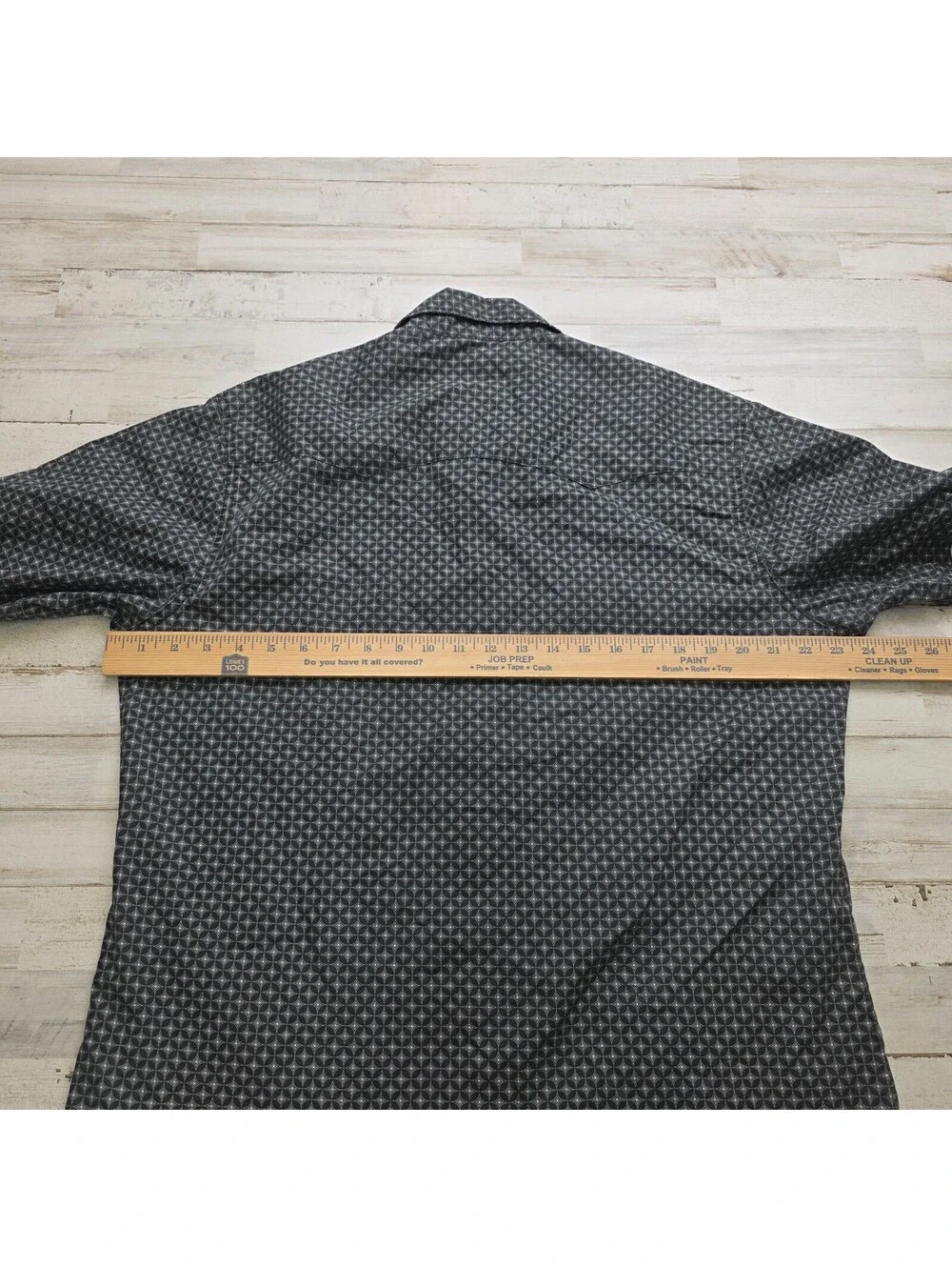 Wrangler Wrancher Mens LG Geometric Pearl Snap Short Sleeve Western Rodeo Shirt
